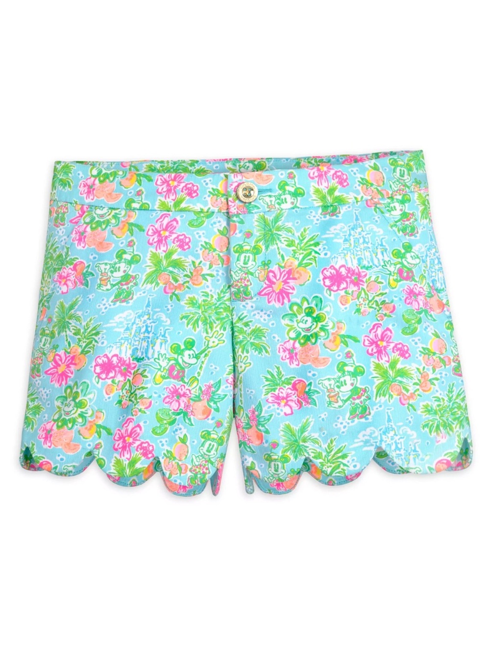 Lilly Pulitzer x Disney Parks Buttercup Scalloped Shorts size 12